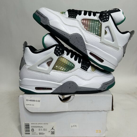 Jordan Shoes - Nike Air Jordan 4 Retro WMNS “Lucid Green/Rasta” 2024